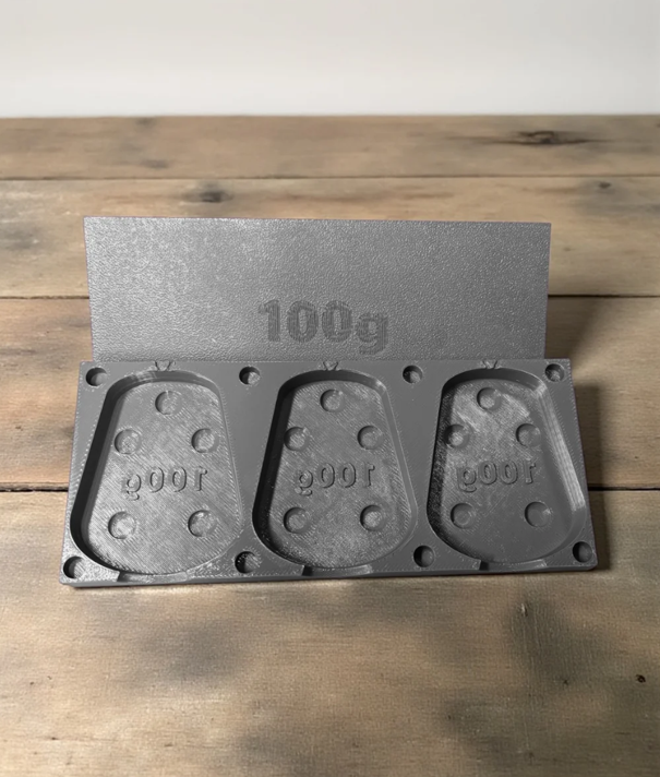 100 g Gripa concrete fishing weight mold