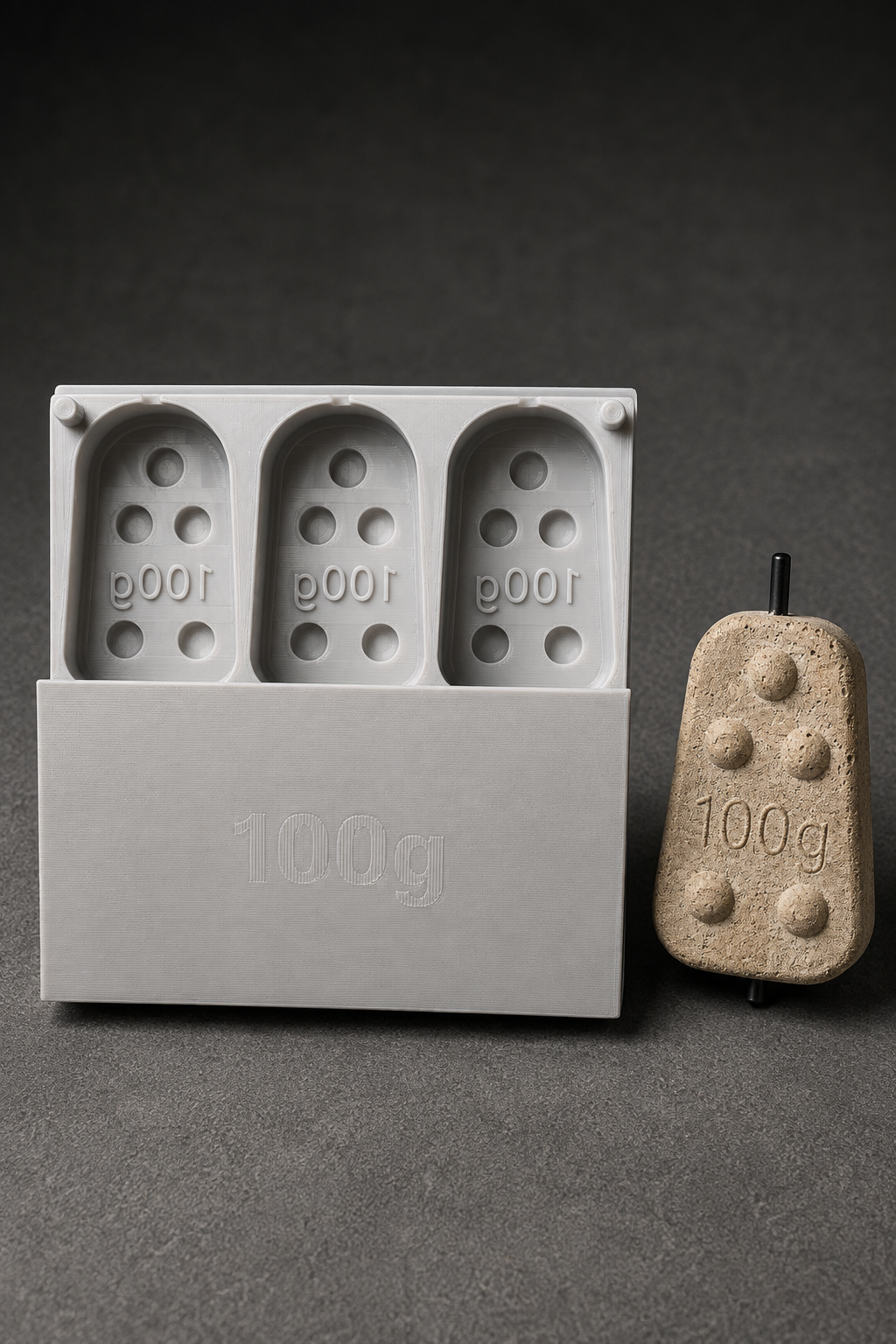 IN-LINE betonová rybářská zátěž a forma 3D STAR